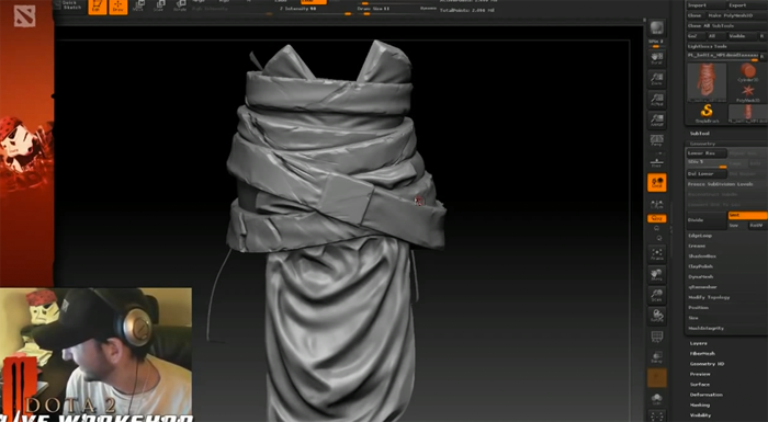 Zbrushでしわを作るチュートリアル動画 3dcg最新情報サイト Modeling Happy