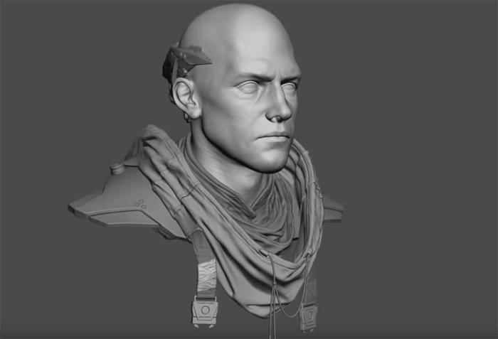 Zbrushでサイバーパンクなキャラクターにハードサーフェースガジェットと布の作り方 3dcg最新情報サイト Modeling Happy