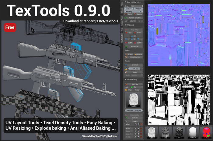 ブレンダー使ってる人は入れたほうが良いuv編集が早くなるツール Textools0 9 0 3dcg最新情報サイト Modeling Happy