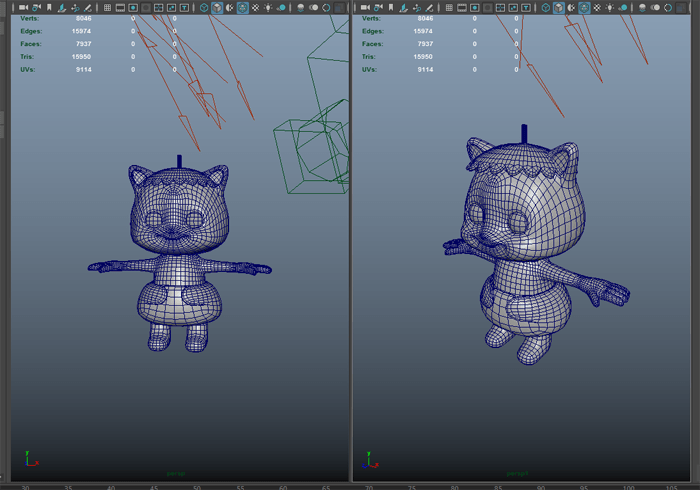 ぜいたくmaya キャラ モデリング アニメ画像