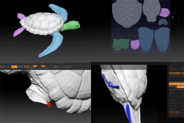 Zbrushだけで簡単にuv展開する方法 3dcg最新情報サイト Modeling Happy