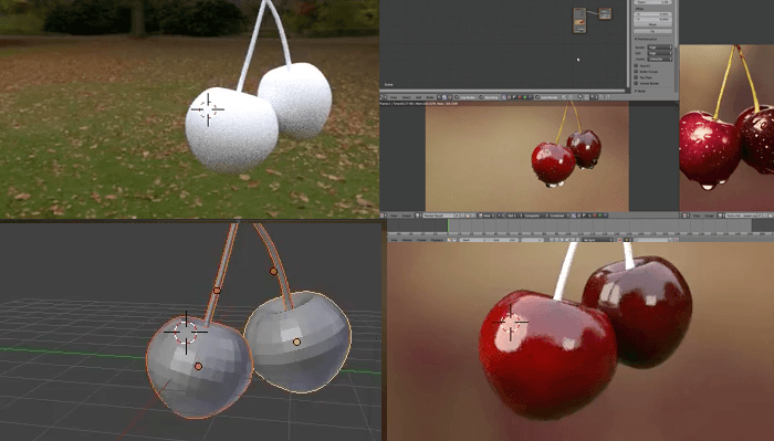 ブレンダーを使って写真そっくりにリアルなサクランボを作り上げるチュートリアル動画 3dcg最新情報サイト Modeling Happy