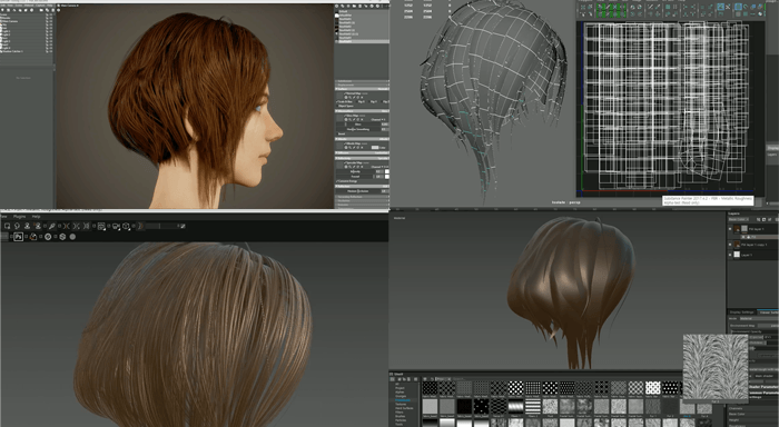 Maya Hair Card Control Mayaでゲーム系の髪の毛を作るのが楽になる 選んだエッジ部分に自動でカーブを作って頂点移動出来る無料ツール 3dcg最新情報サイト Modeling Happy