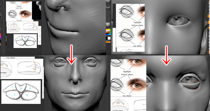 初心者がリアルな顔をつくるときに覚えておいたほうが良い 目 口 鼻の作り方を説明している分かりやすいチュートリアル動画 3dcg最新情報サイト Modeling Happy