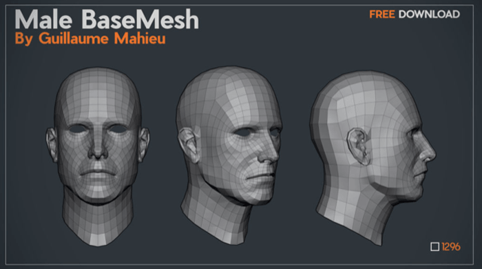 成人男性の顔objモデルを無料ダウンロードして使うことができます 3dcg最新情報サイト Modeling Happy