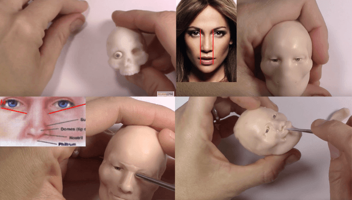 頭蓋骨に粘土を付けながら人間の顔はどのようなポイントに注意して作ればいいのか説明してくれる動画が公開されています 3dcg最新情報サイト Modeling Happy