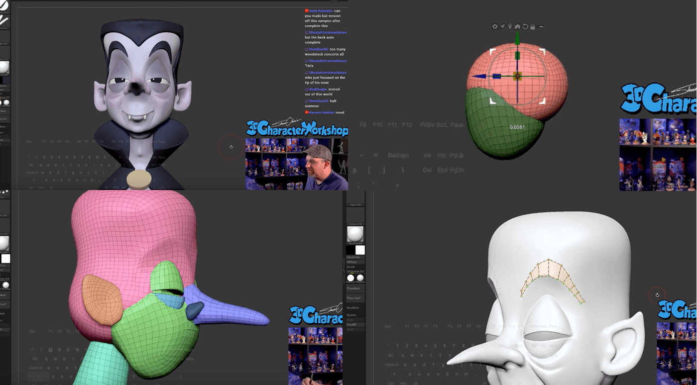 Zbrushでドラキュラの可愛いキャラクターを１から完成まで作り出す２時間30分のチュートリアル動画 3dcg最新情報サイト Modeling Happy