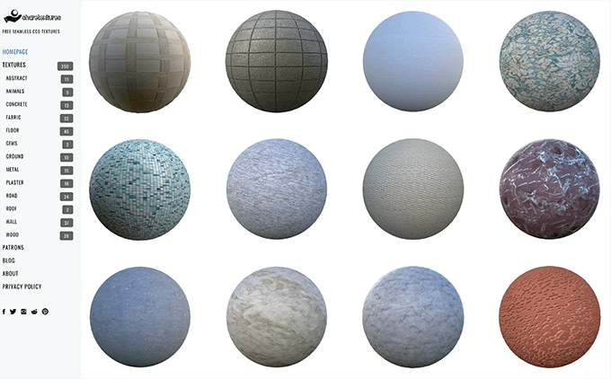 250種類のテクスチャーをライセンスフリーで無料でダウンロードし放題 Sharetextures Com 3dcg最新情報サイト Modeling Happy