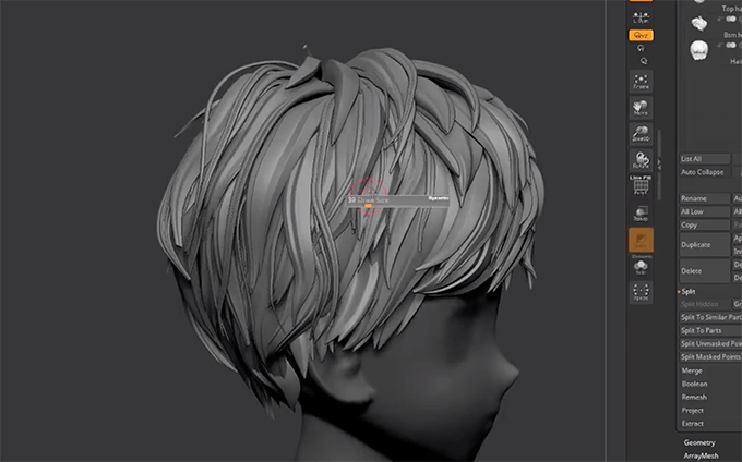 Zbrushの無料でダウンロード出来るヘアーブラシで立体感のある髪の毛を作るチュートリアル動画 3dcg最新情報サイト Modeling Happy