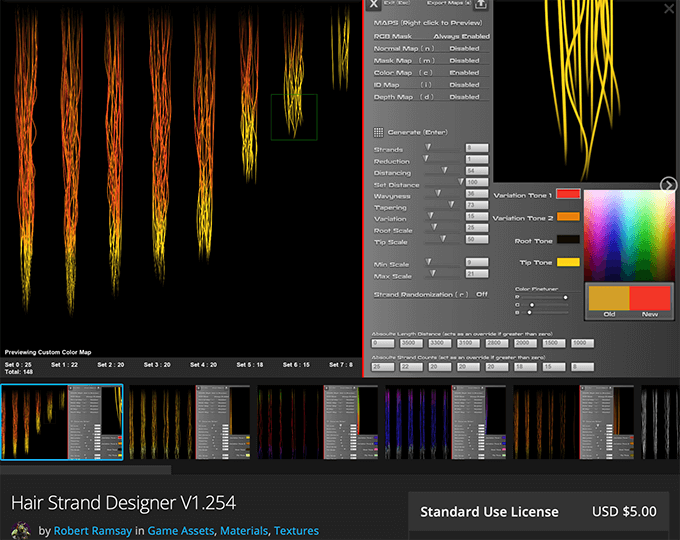 髪の毛テクスチャを簡単に作れるスタンドアローンソフト Hair Strand Designer 3dcg最新情報サイト Modeling Happy