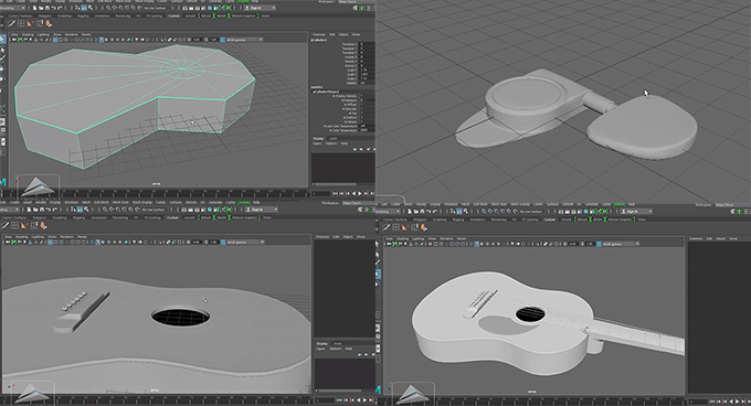 Maya初心者用 １からモデリングしてギターを作るチュートリアル動画 3dcg最新情報サイト Modeling Happy