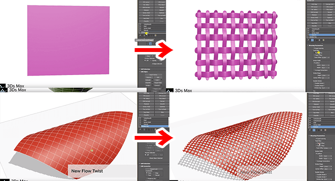 Weaver Modifier モデルに織り目を簡単に作れる3ds Max用プラグイン 3dcg最新情報サイト Modeling Happy