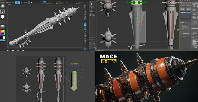 Zbrushと3dsmaxを使って武器を作る合計110分以上のチュートリアル動画 3dcg最新情報サイト Modeling Happy