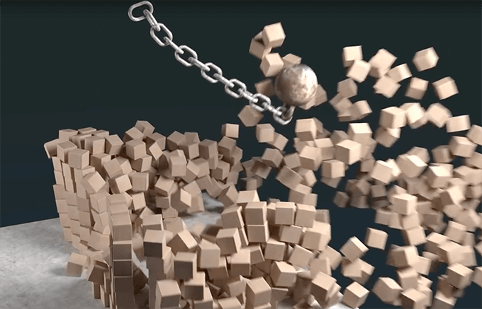 破壊】ブレンダーを使って１から鎖、鉄球、壊すレンガを作ってリッジットボディの設定をするチュートリアル動画 - 3DCG最新情報サイト MODELING  HAPPY
