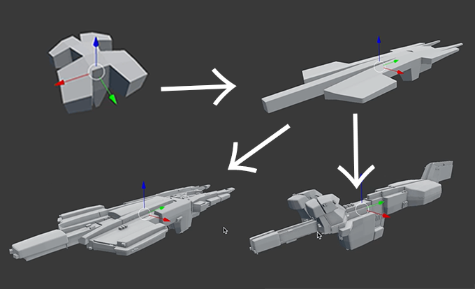 強力すぎる Blenderのアドオン Shape Generator と Plating And Greeble を組み合わせたハードサーフェースモデリング 3dcg最新情報サイト Modeling Happy