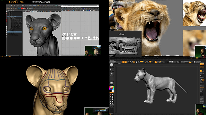 鼻に8kテクスチャ 映画ライオンキングでzbrushを使ったメイキングセミナー映像が公開されています 3dcg最新情報サイト Modeling Happy