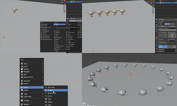 Blender2.8 初心者用 モデルを回転して複製する方法  3DCG最新情報 