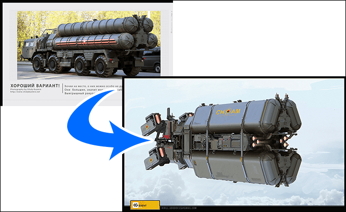 フォトバッシュで軍事用車両からオリジナルの乗り物を作るメイキング画像 3dcg最新情報サイト Modeling Happy