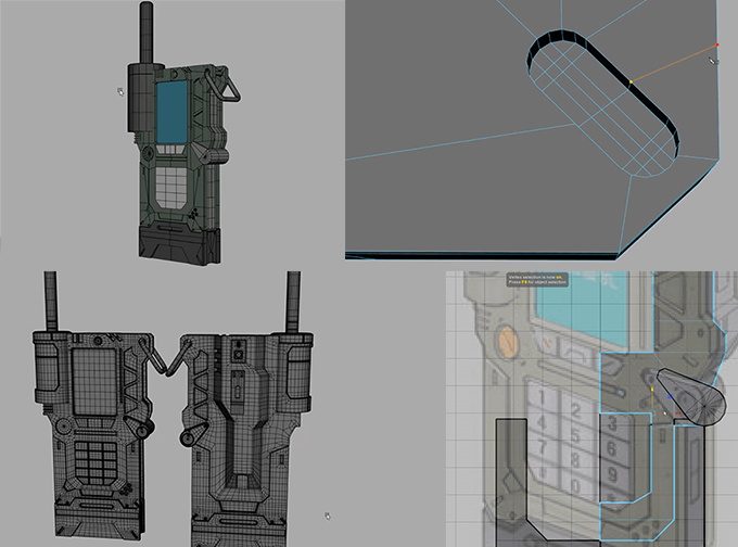 トポロジーが綺麗 Mayaで１枚のイラストからトランシーバーを作るハードサーフェーススピードモデリング動画 3dcg最新情報サイト Modeling Happy