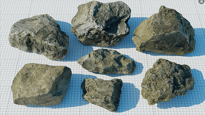 Blenderで使えるハイクオリティな岩7点セットが無料でダウンロード出来ます 3dcg最新情報サイト Modeling Happy