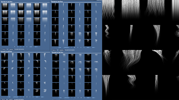 85種類の髪の毛アルファ画像がセットになったデータを無料ダウンロードして使えます 3dcg最新情報サイト Modeling Happy