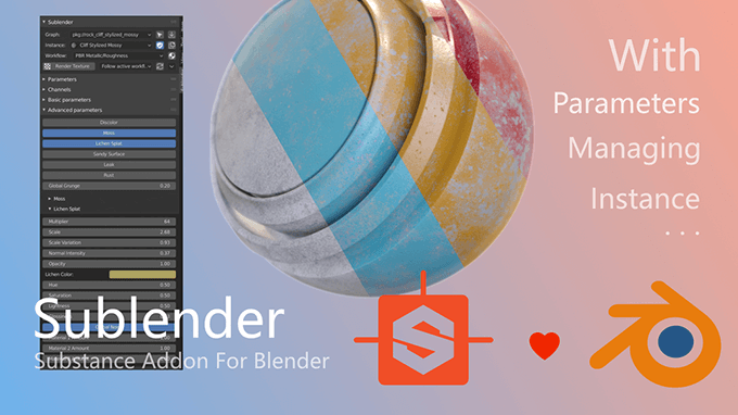 Sublender Blenderにサブスタンスファイルを読み込み調整出来るアドオン 3dcg最新情報サイト Modeling Happy