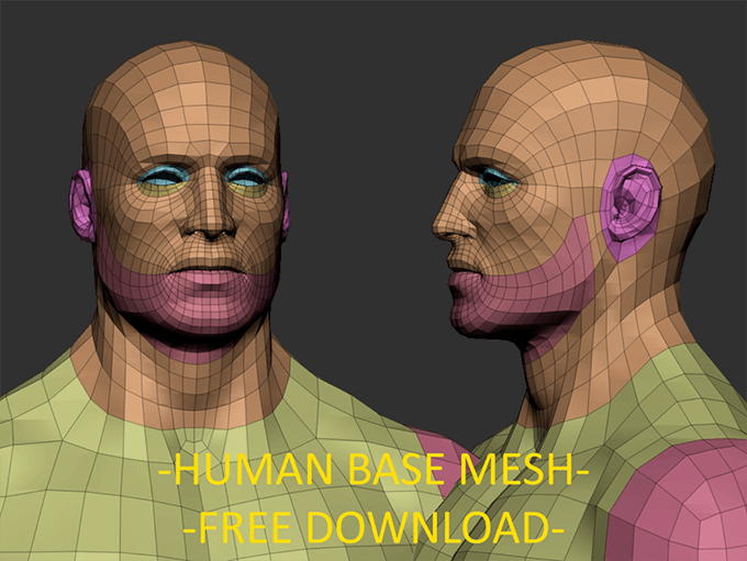 男性ベースメッシュモデルを無料ダウンロードして使う事が出来ます 3dcg最新情報サイト Modeling Happy