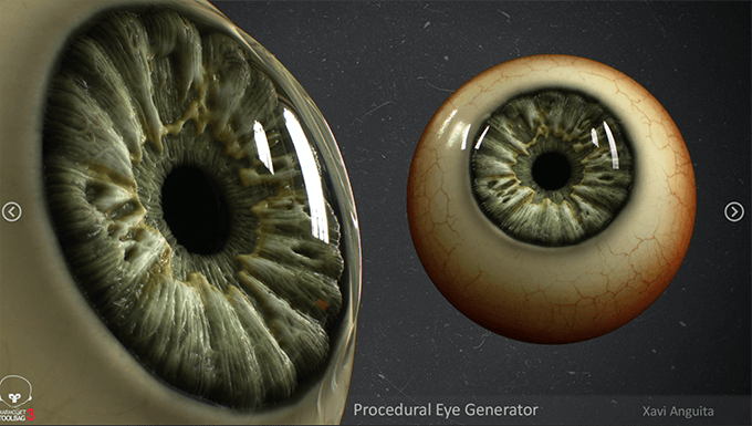 Procedural Eye Generator リアルな目をプロシージャルで作るsbsarファイル 3dcg最新情報サイト Modeling Happy