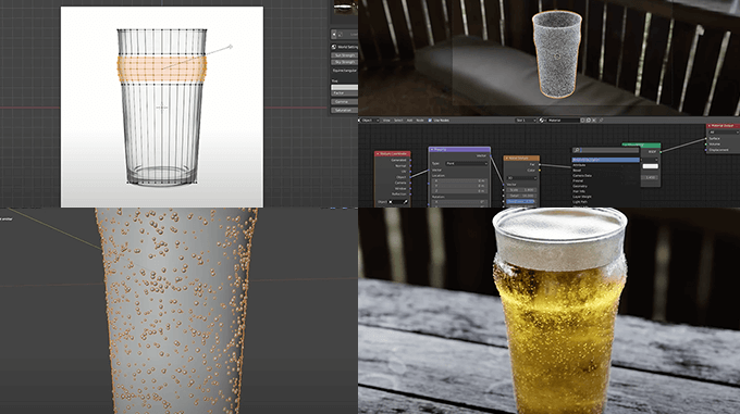 Blenderで水滴が滴る美味しそうなフォトリアルなビールを作るチュートリアル動画 3dcg最新情報サイト Modeling Happy