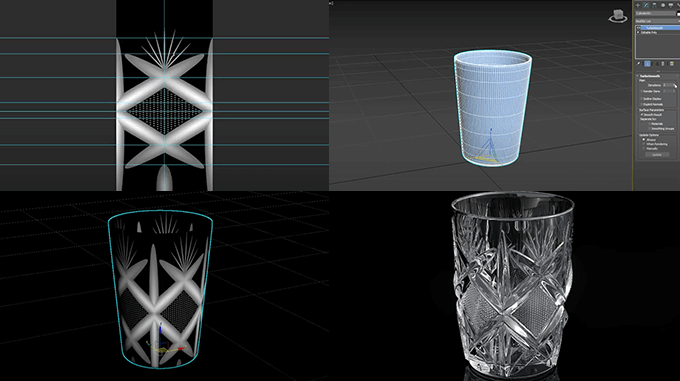 3dsmax 切子グラスをディスプレイスメントマップを使って作る動画 3dcg最新情報サイト Modeling Happy