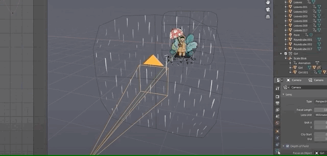 Blenderでお手軽に2d調の雨をアニメーションさせる方法 3dcg最新情報サイト Modeling Happy