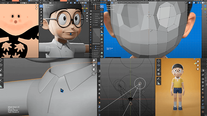 Blenderで Stand By Me ドラえもん に出てくるのび太を作ったファンメイド作品動画 3dcg最新情報サイト Modeling Happy
