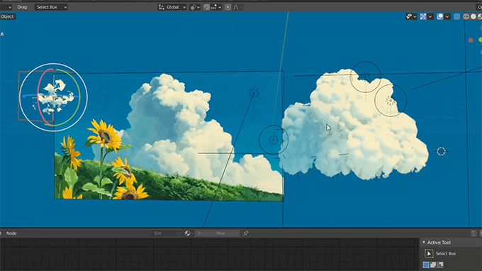 Blenderでジブリ調の雲をVolumetricsを使って表現するチュートリアル 