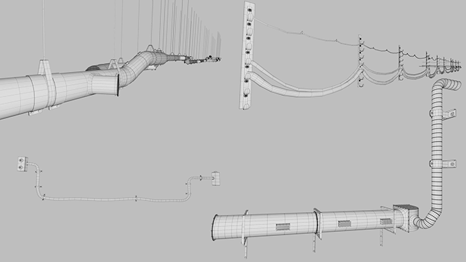 Hard Surface Kitbash Set V1 Free 無料で使えてuvも付いてるパイプやケーブルなどのモデル 3dcg最新情報サイト Modeling Happy