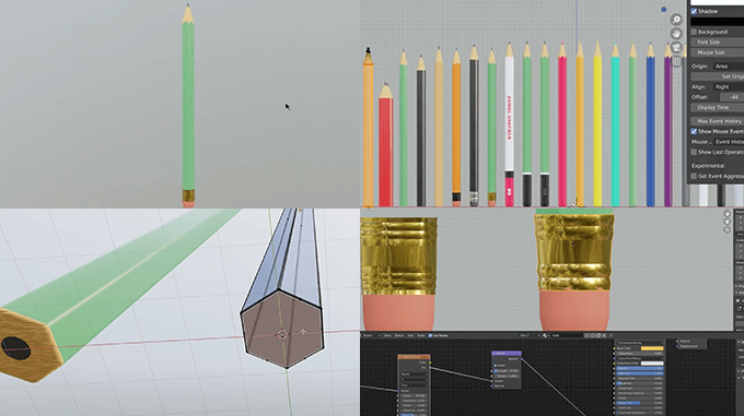 Blender2 9 初心者用 １から鉛筆をモデリングから質感をつけて完成させるチュートリアル動画 3dcg最新情報サイト Modeling Happy