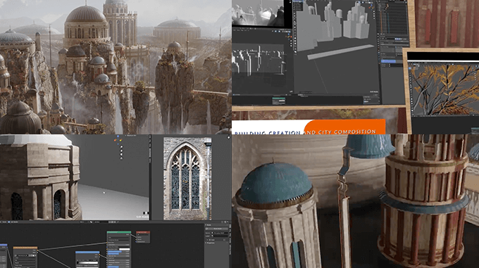 Sci-fi Environment Design Concept Art Course Blenderとフォショショップでsci-FI