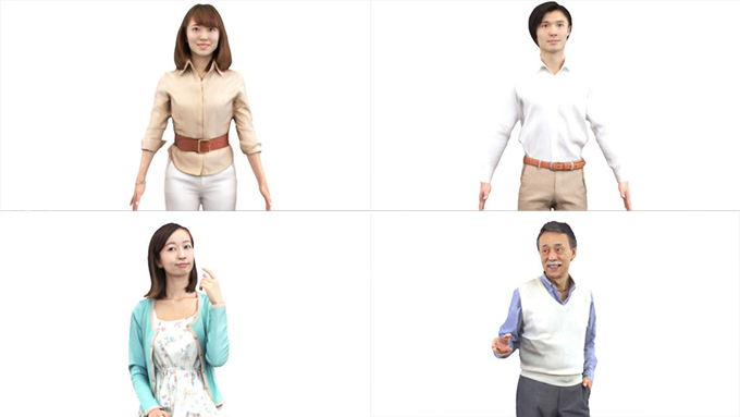 日本人の男性二人と女性二人の3dスキャンモデルをdddのサイトから無料ダウンロード可能 3dcg最新情報サイト Modeling Happy