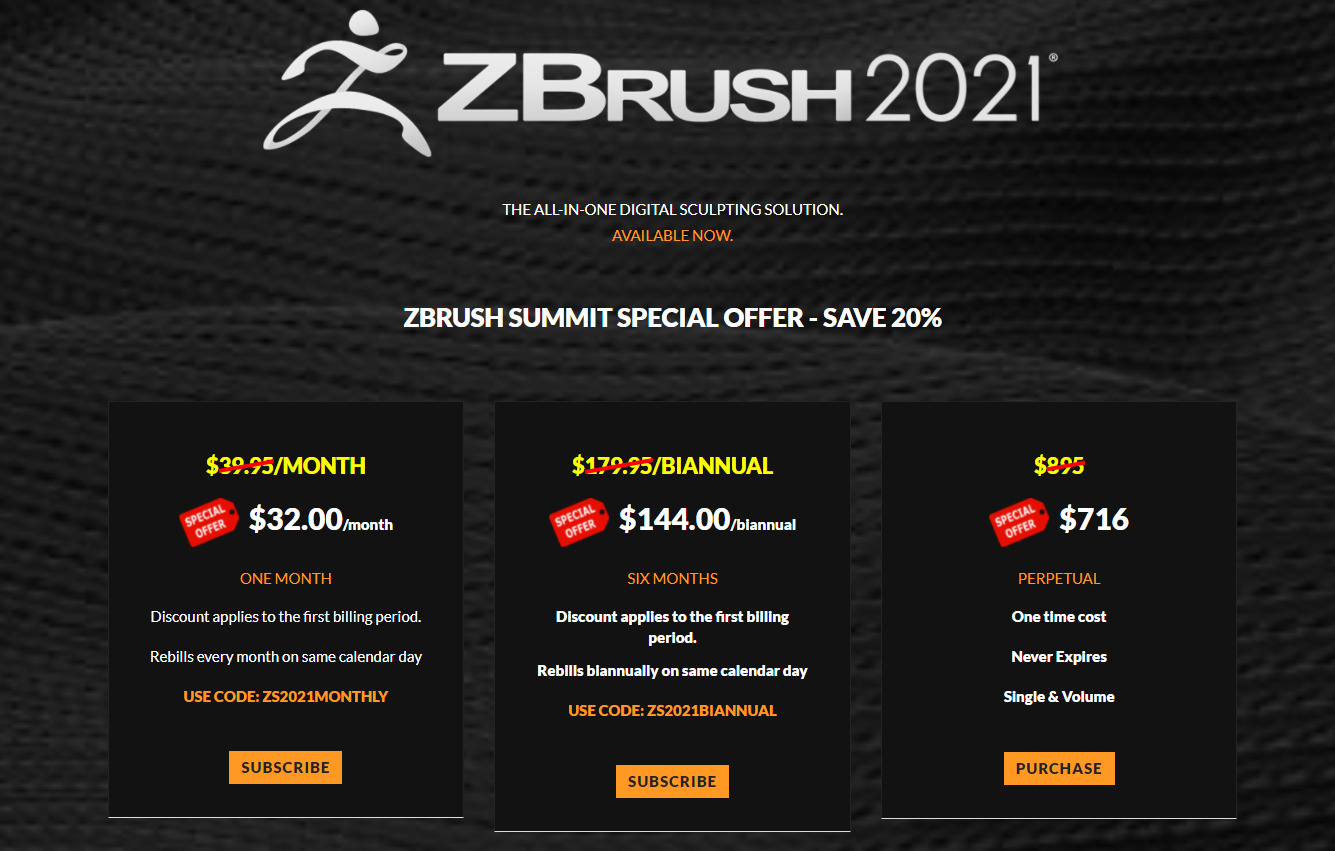 does zbrush go on sale