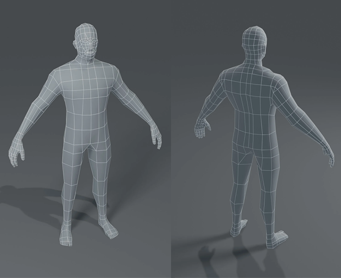 約1000ポリゴンで作られたベースメッシュ用の男性3DCGモデルを無料ダウンロード出来ます • 3DCG最新情報サイト MODELING HAPPY